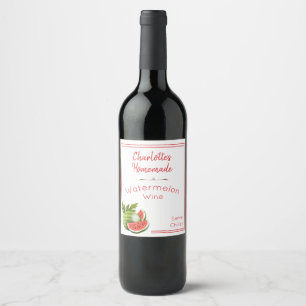 Etiqueta Para Botella De Vino Personalizado Watermelon Wine