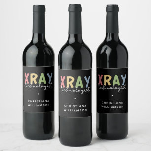 Etiqueta Para Botella De Vino Personalizado Xray Technologist X-ray Tech Gifts