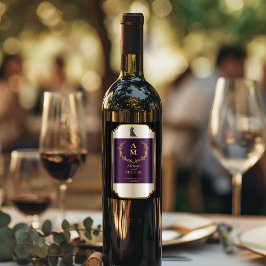 Etiqueta Para Botella De Vino Personalizar Romántico Elegante Boda Vino
