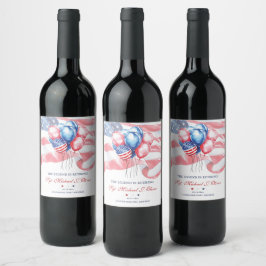 Etiqueta Para Botella De Vino Personalized U.S. Military Retirement