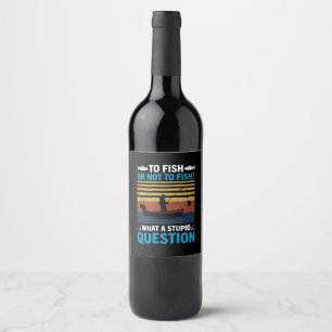 Etiqueta Para Botella De Vino Pescador A Pescado O No Pescado