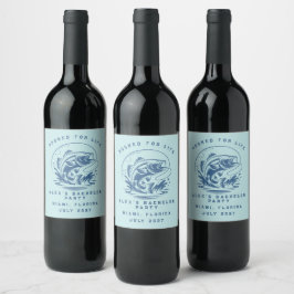 Etiqueta Para Botella De Vino Pescador Divertido Fiesta de Soltero de Pesca Pers