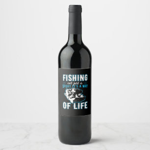 Etiqueta Para Botella De Vino Pescar Es Una Forma De Vida