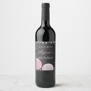Etiqueta Para Botella De Vino Petales rosados