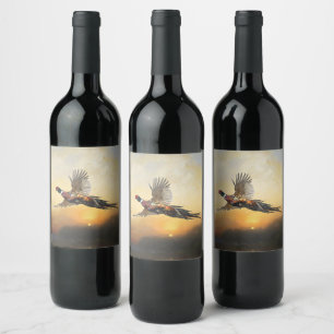 Etiqueta Para Botella De Vino Pheasant
