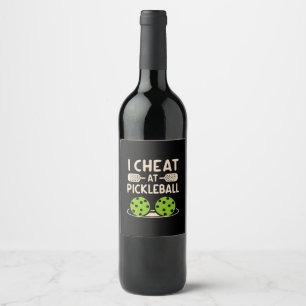 Etiqueta Para Botella De Vino Pickleball Divertido