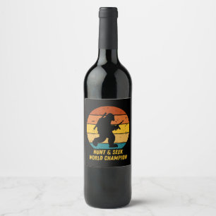 Etiqueta Para Botella De Vino Pie Grande No Quiere Esconderse Y Buscar Más Ahora