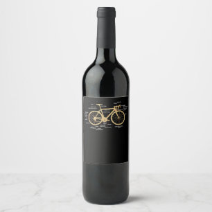 Etiqueta Para Botella De Vino Piezas de ciclismo de bicicleta Anatomía de carre