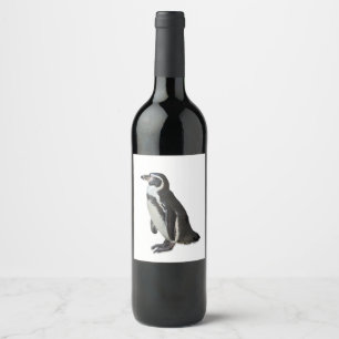 Etiqueta Para Botella De Vino Pingüino