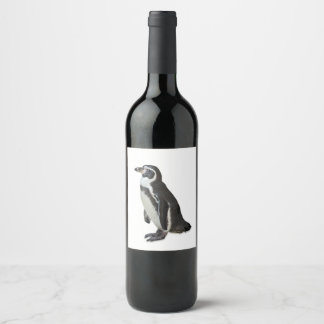 Etiqueta Para Botella De Vino Pingüino