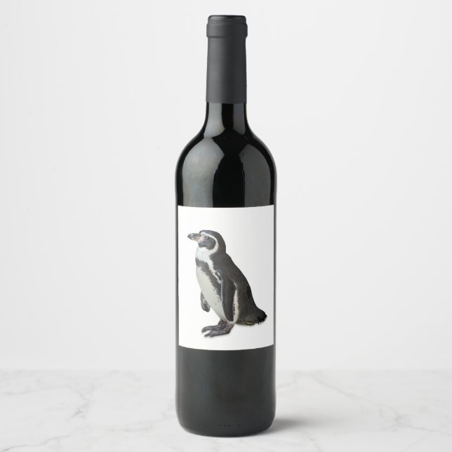 Etiqueta Para Botella De Vino Pingüino (Anverso)