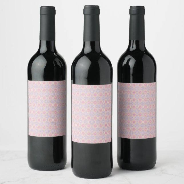 Etiqueta Para Botella De Vino pink (Botellas)