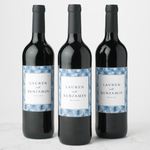 Etiqueta Para Botella De Vino Pino Azul Sereno