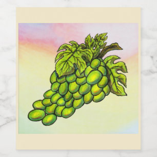 Etiqueta Para Botella De Vino Pintando delicioso vino de la cultura de la vid ve
