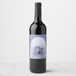 Etiqueta Para Botella De Vino Pintura blanca de canapé estándar - Arte de perr