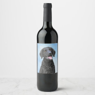 Etiqueta Para Botella De Vino Pintura de recuperación con recubrimiento de curry