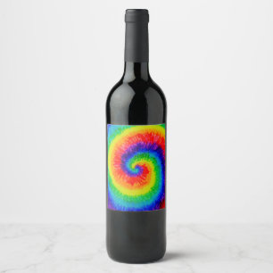 Etiqueta Para Botella De Vino Pintura de tinta de tinta de alcohol de color arco