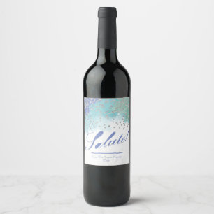 Etiqueta Para Botella De Vino ¡Pintura moderna, saludo!