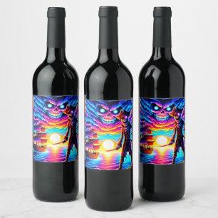Etiqueta Para Botella De Vino Pirata