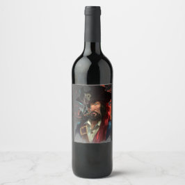Etiqueta Para Botella De Vino Pirata