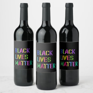 Etiqueta Para Botella De Vino Plantilla Black Lives Matter 01 Varios estilos