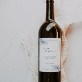 Etiqueta Para Botella De Vino Plantilla de etiqueta de botella de vino azul