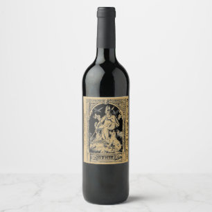 Etiqueta Para Botella De Vino Plantilla de etiqueta de vino medio de Odin