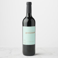 Playa Retro | Etiqueta de vino Aqua Bridesmaid Pro