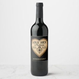 Etiqueta Para Botella De Vino Poción de amor Hex Uno Dop es suficiente