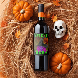 Etiqueta Para Botella De Vino Poción de Brujas