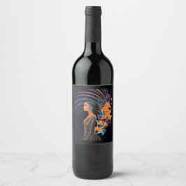 ETIQUETA PARA BOTELLA DE VINO PODER DE LA BELLEZA #5