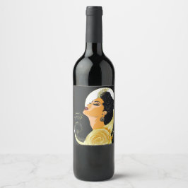 ETIQUETA PARA BOTELLA DE VINO PODER DE LA BELLEZA #6