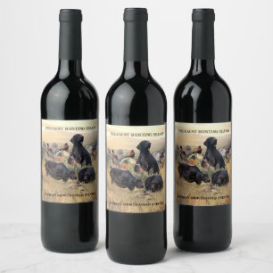 Etiqueta Para Botella De Vino Pointer Alemán de Pelo Corto 