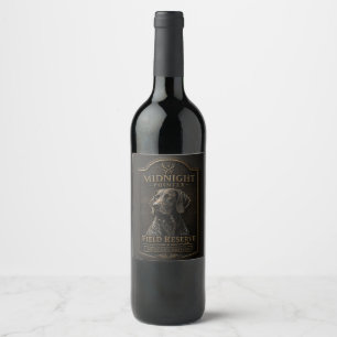 Etiqueta Para Botella De Vino Pointer Alemán de Pelo Corto