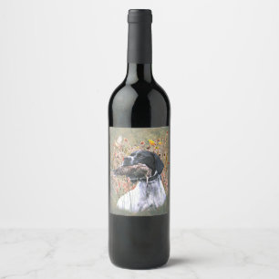 Etiqueta Para Botella De Vino Pointer inglés
