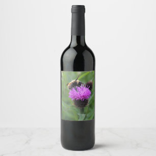 Etiqueta Para Botella De Vino Polen púrpura