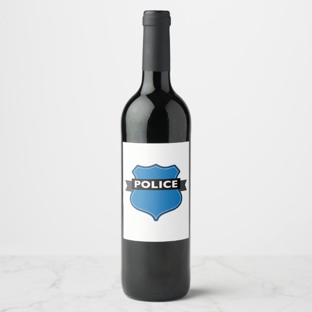 Etiqueta Para Botella De Vino Policía (Anverso)