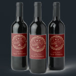 Etiqueta Para Botella De Vino Polo Norte Cute Santa Seal<br><div class="desc">Sello Cute Santa Claus Seal North Pole Aprobar Sello de Vino</div>