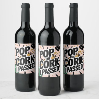 Etiqueta Para Botella De Vino Pop la etiqueta de regalo de graduación de Cork I