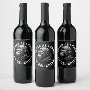 Etiqueta Para Botella De Vino Por lo que sé, soy un mono divertido