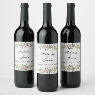 Etiqueta Para Botella De Vino Por siempre - Dos Corazones - Un Amor 