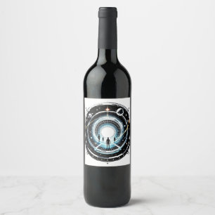 Etiqueta Para Botella De Vino Portal cósmico