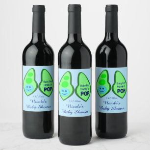 Etiqueta Para Botella De Vino Preparado para hacer aparecer al bebé Personalizad