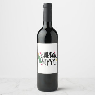 Etiqueta Para Botella De Vino Preppy Chardonnay Wine Funny