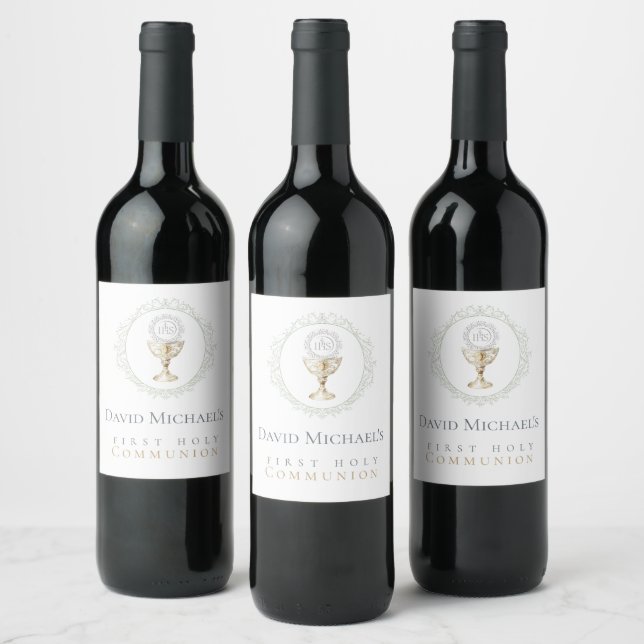Etiqueta Para Botella De Vino Primera Comunión (Botellas)