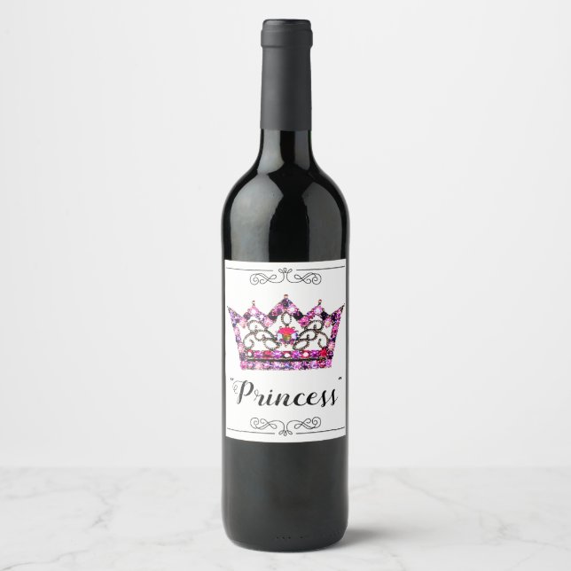 Etiqueta Para Botella De Vino "Princesa" (Anverso)