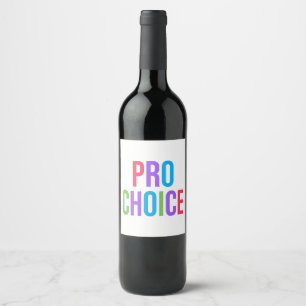 Etiqueta Para Botella De Vino Pro-Choice Roe contra los derechos de las mujeres 