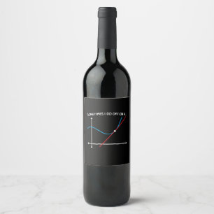 Etiqueta Para Botella De Vino Profesor de Matemáticas A veces me salgo del tema