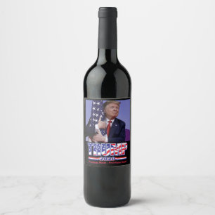 Etiqueta Para Botella De Vino Promesas hechas y promesas cumplidas de Trump 2020