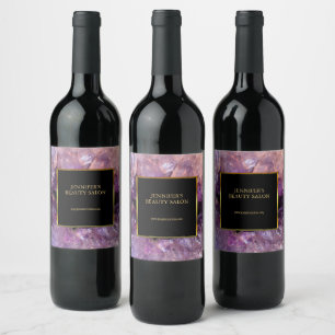 Etiqueta Para Botella De Vino Promoción profesional de la amatista púrpura